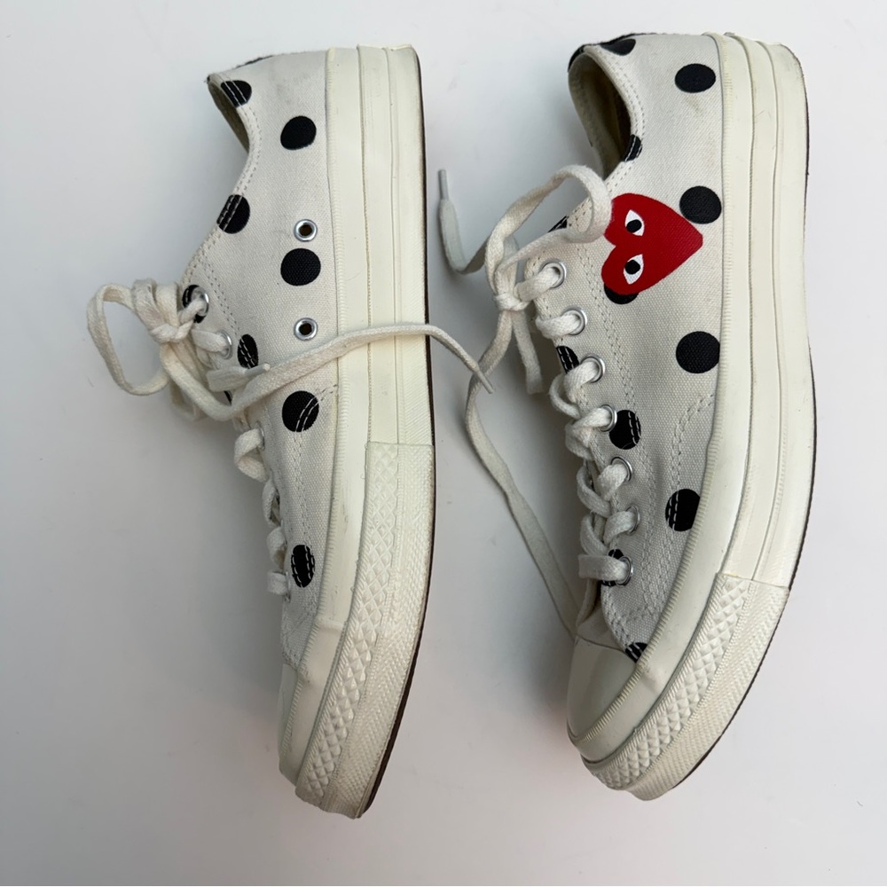 Comme des Garçons PLAY x Converse Chuck Taylor Low-Top Sneakers, Women Size 10 - Picture 5 of 8